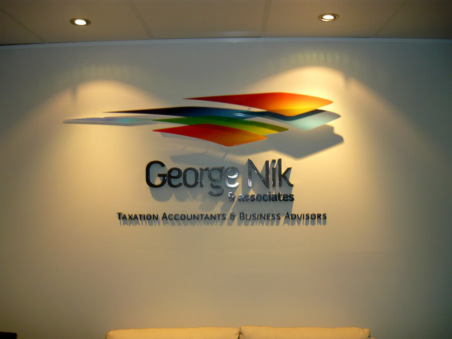 George Nik Floating 3D Reception Sign