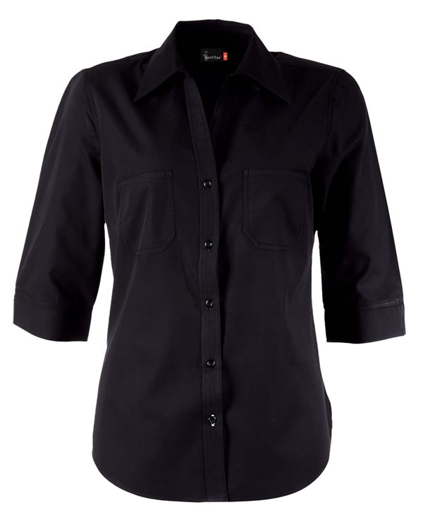 Ladies Harley 3/4 Sleeves Business Shirt
(Black)
