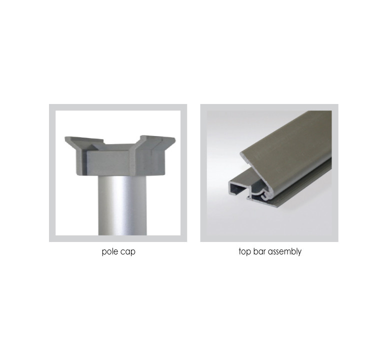 Corporate Double Sided Roll Up Banner Pole Connection