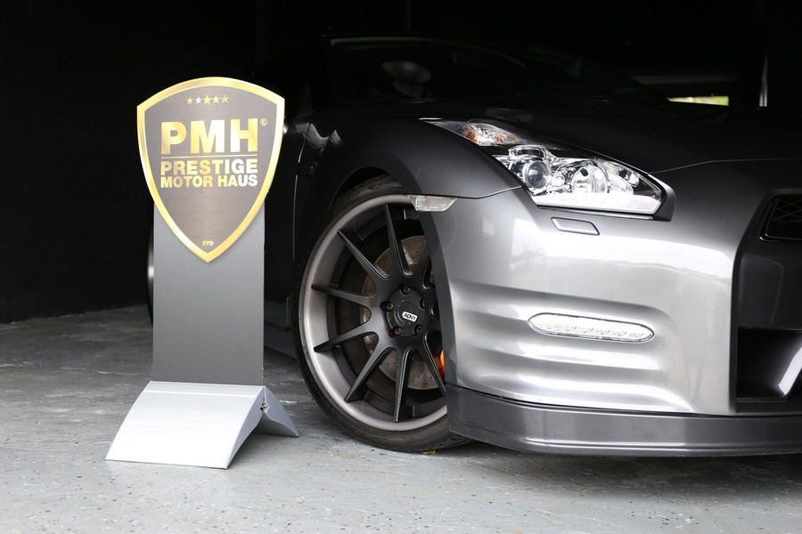 Rocket Stand with custom contour cut vertical panel