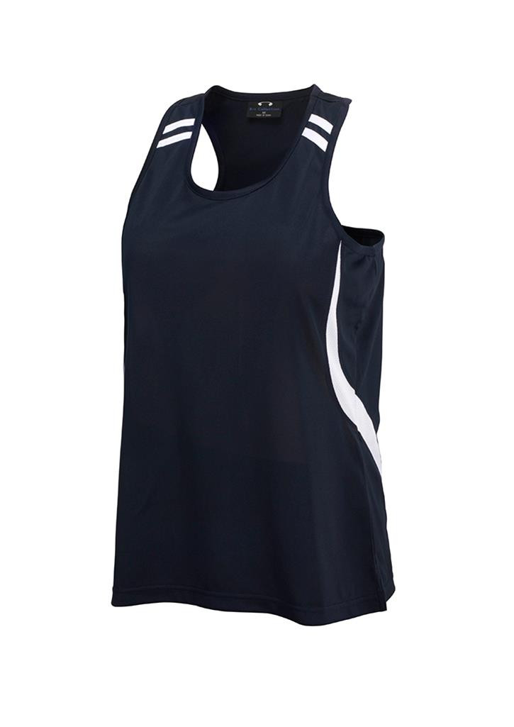Mens Flash Singlet
(Navy/White)