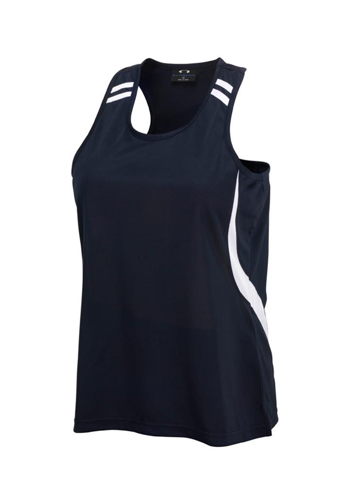 Ladies Flash Singlet
(Navy/White)