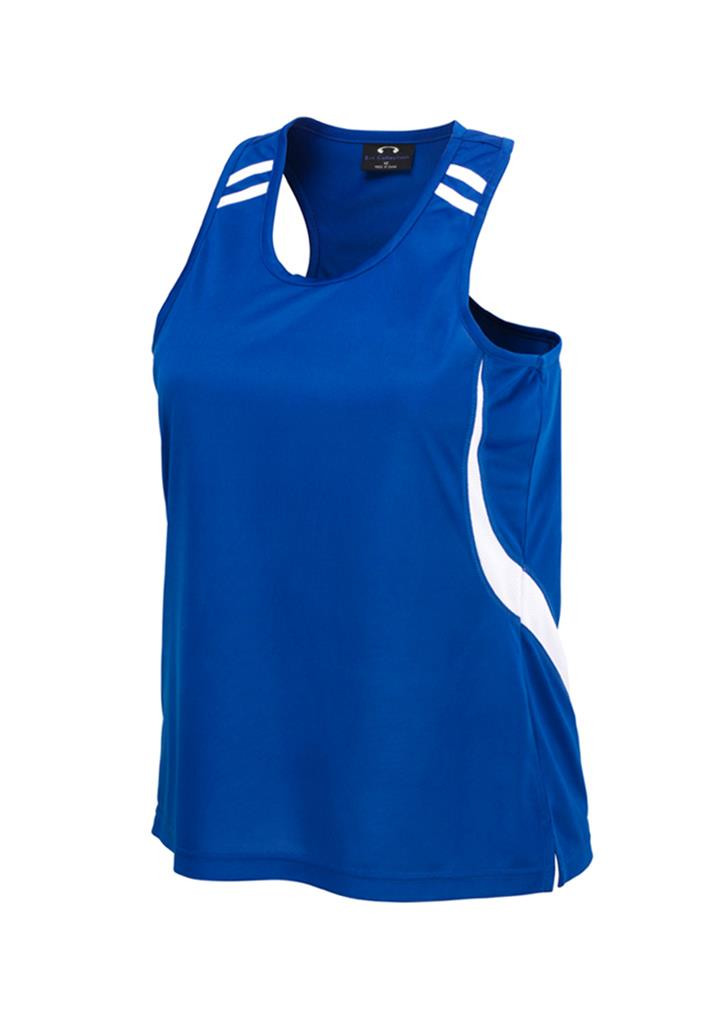 Ladies Flash Singlet
 (Royal Blue/White)