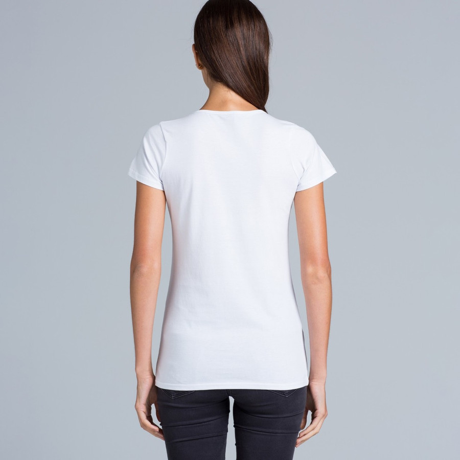 Ladies Bevel V-Neck T-Shirt
(White)