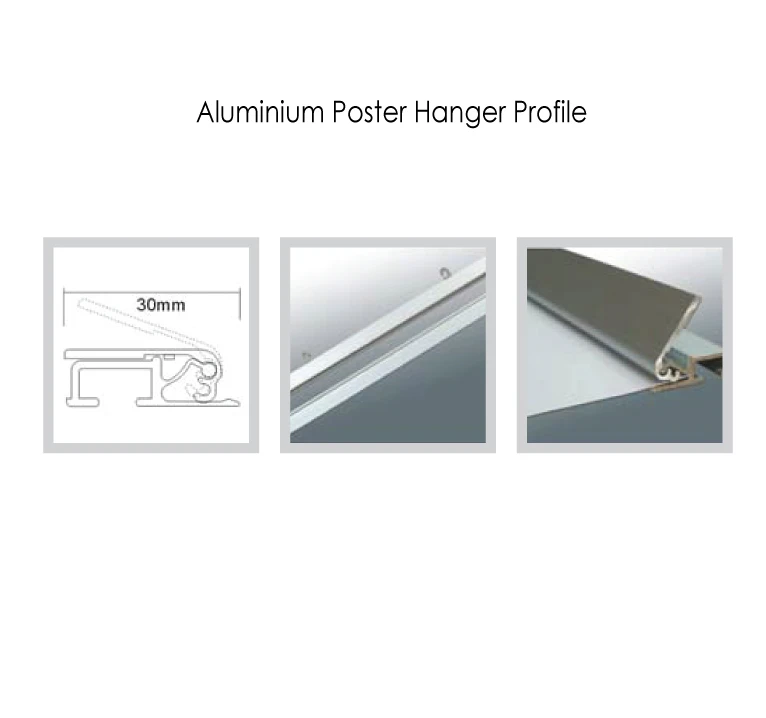 Slim-Line Aluminium Poster Hanger Profile