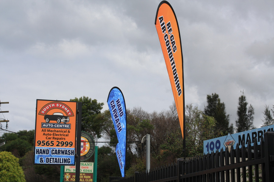 South Sydney Tear Drop Flags