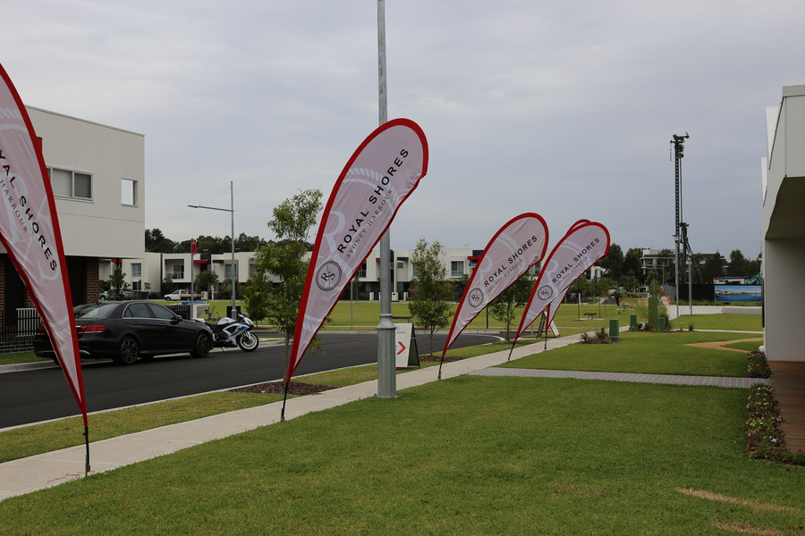 Royal Shores Tear Drop Flags