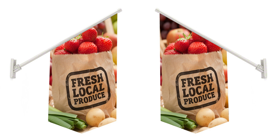 Wall Flag with Sharp Cut