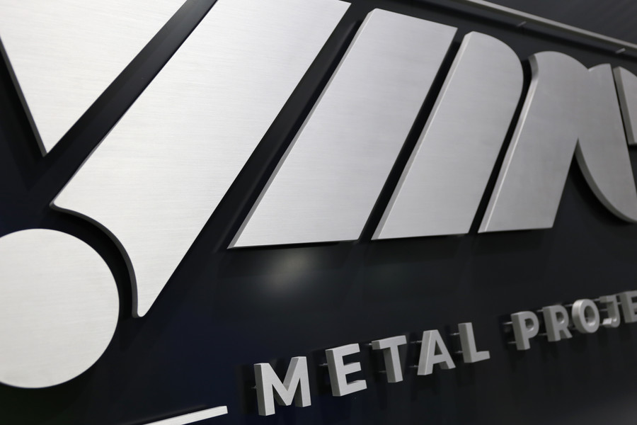 3D Brush Stainless Steel Sign