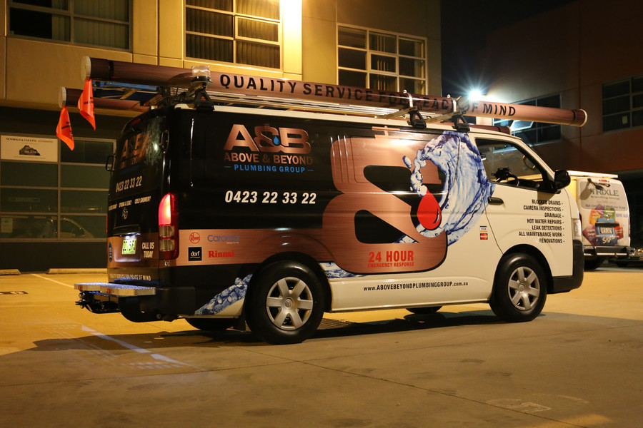 Above & Beyond Plumbing Van Wrap