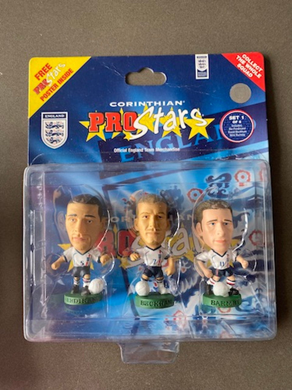 3 Pack Ferdinand, Beckham, Barmby England  Blister