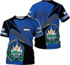 Customized El Salvador Flag 3D T-Shirt - Custom Name