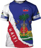Customized Haiti Flag T-Shirt - Custom Name