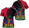 Customized Haitian Flag Pride 3D T-Shirt - Custom Name
