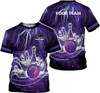Personalized Bowling 3D T-Shirt - Custom Name & Team Name