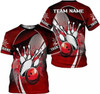 Personalized 3D Bowling T-Shirt - Custom Name & Team Name