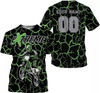 Personalized Dirt Bike Racing  Motocross 3D T-Shirt - Custom Name & Number