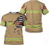 Personalized Firefighter 3D T-Shirt - Custom Name