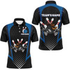 Personalized Funny Bowling Cowboy Polo Shirt - Custom Name & Team Name