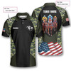 Personalized Horse Racing Waving Flag Equestrian Polo Shirt - Custom Name & Team Name