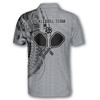 Personalized Strike Tribal Tattoo Pickleball Polo Shirt - Custom Name & Team Name
