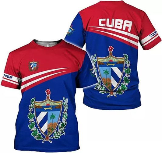 Personalized Cuba 3D T-Shirt - Custom Name