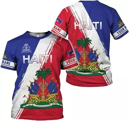 Customized Haiti 3D T-Shirt - Custom Name