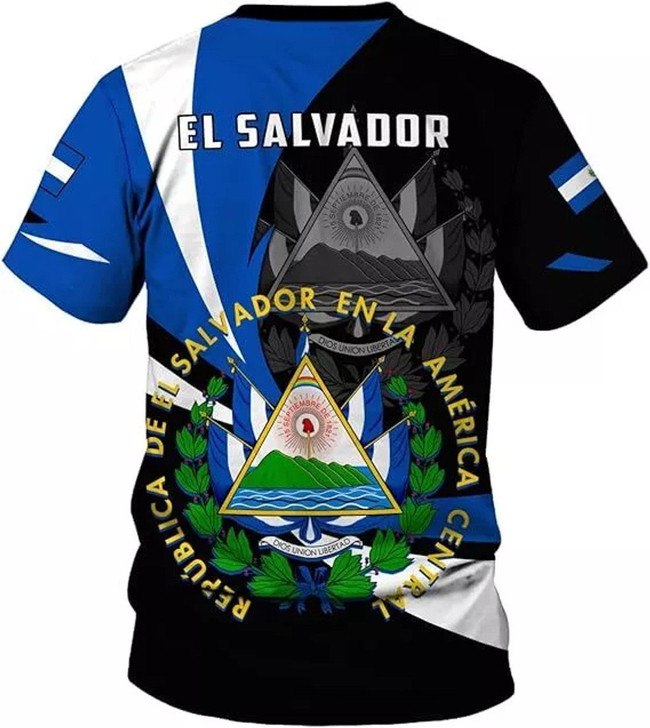 Personalized El Salvador Flag T-Shirt - Custom Name