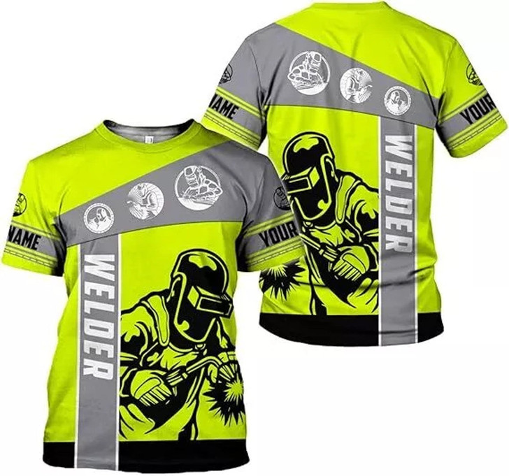 Personalized Welder 3D T-Shirt - Custom Name
