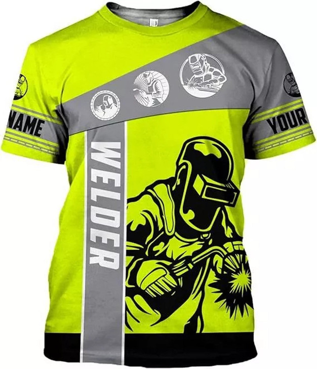 Personalized Welder 3D T-Shirt - Custom Name