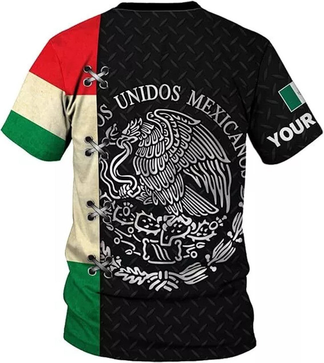 Personalized Mexican 3D T-Shirt - Custom Name