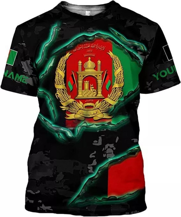 Personalized Afghanistan 3D T-Shirt - Custom Name