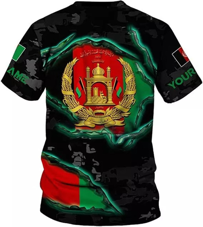 Personalized Afghanistan 3D T-Shirt - Custom Name