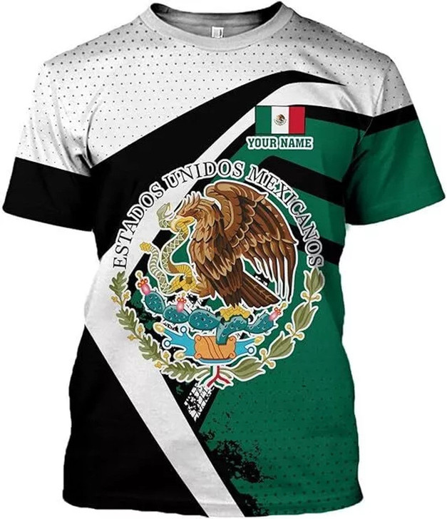 Customized 3D Mexico T-Shirt - Custom Name