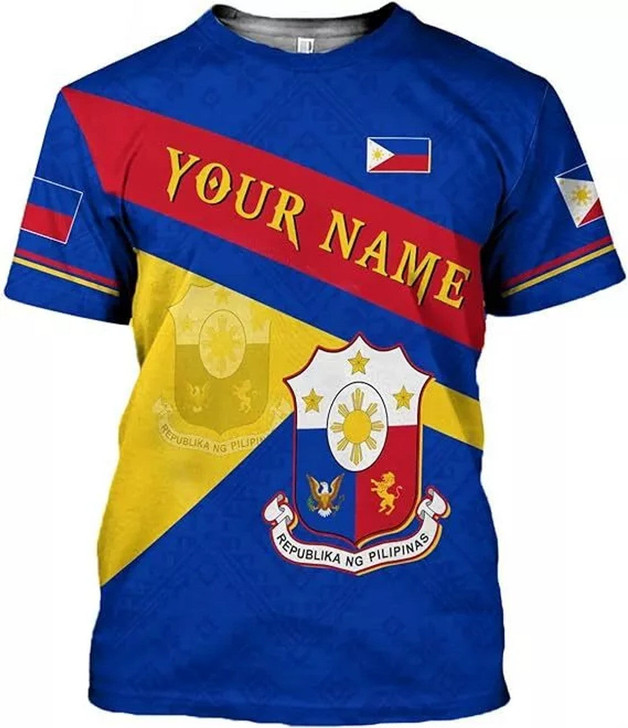 Customized Philippines 3D T-Shirt - Custom Name