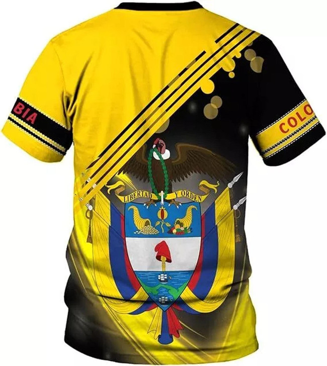 Customized Colombia Flag T-Shirt - Custom Name