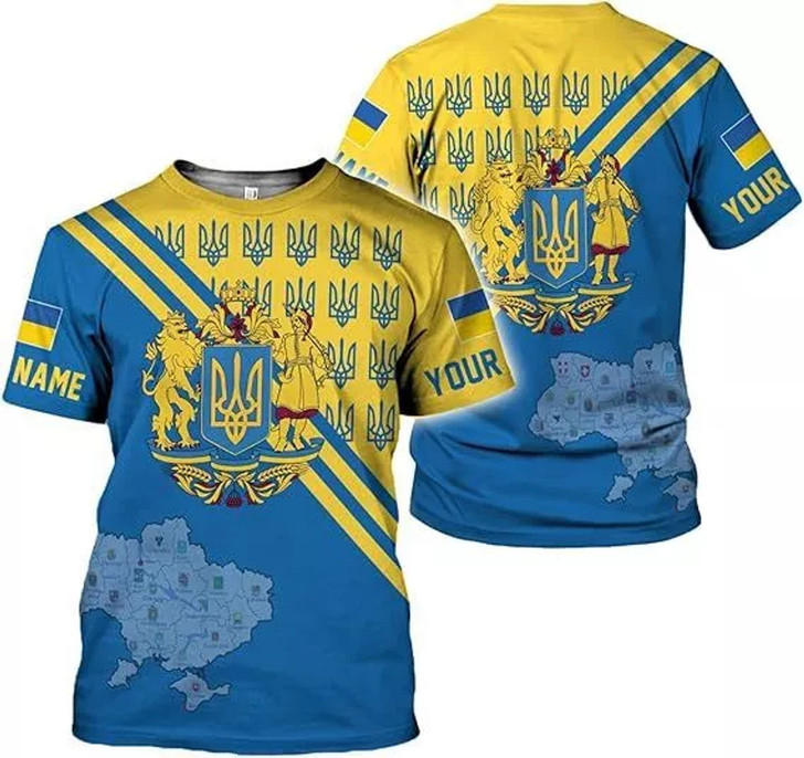 Customized Ukraine 3D T-Shirt - Custom Name