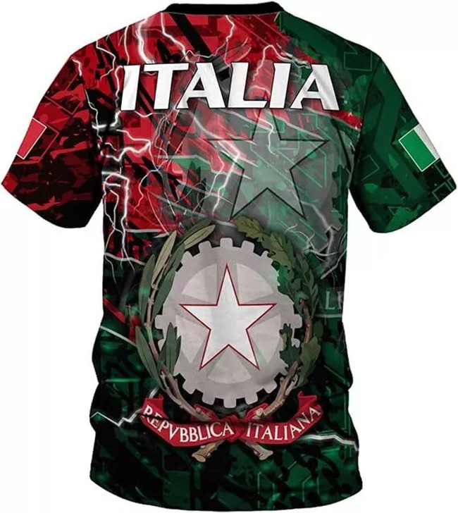 Personalized Italy 3D T-Shirt - Custom Name