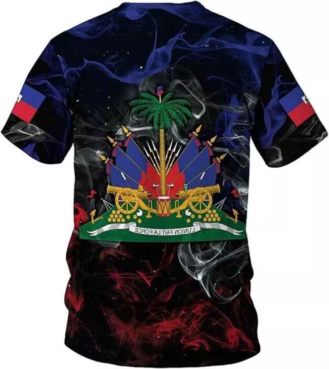 Personalized Haiti Flag 3D T-Shirt - Custom Name
