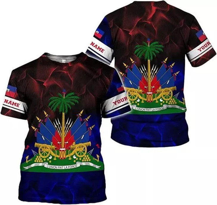 Personalized Haitian 3D T-Shirt - Custom Name