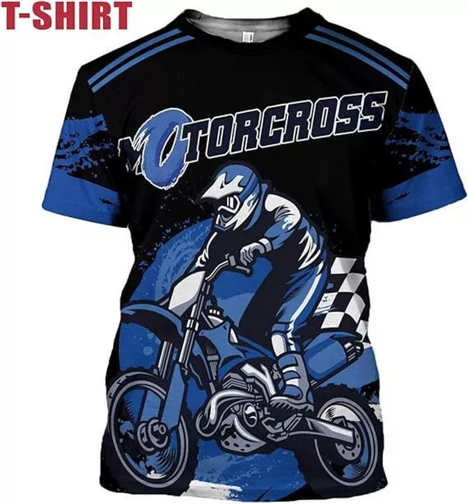Personalized Dirt Bike Motocross 3D T-Shirt - Custom Name