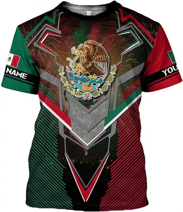 Customized Mexican 3D T-Shirt - Custom Name