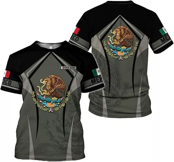 Personalized Mexico 3D T-Shirt - Custom Name