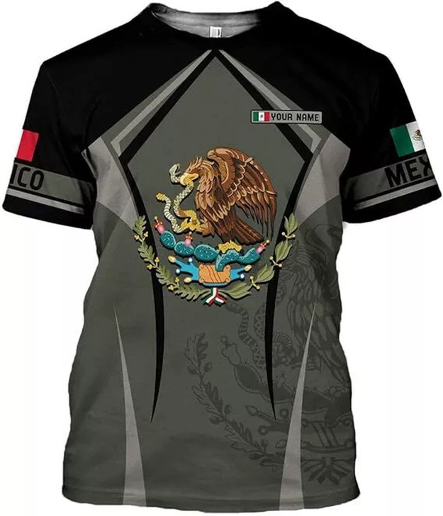 Personalized Mexico 3D T-Shirt - Custom Name
