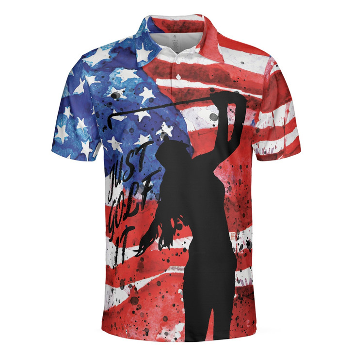 American Golfer Just Golf It 3D Polo Shirt