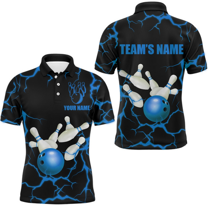 Personalized American Bowling Thunder Polo Shirt - Custom Name & Team Name