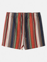 Mens Colorful Striped Print Casual Loose Designer Loungewear