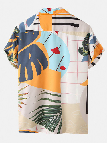 Mens Tropical Floral & Leaf Print Casual Light Designer Loungewear Mens Tropical Floral & Leaf Print Casual Light Designer Loungewear