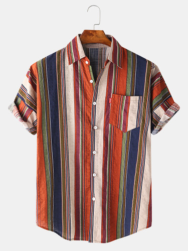 Mens Colorful Striped Print Casual Loose Designer Loungewear Mens Colorful Striped Print Casual Loose Designer Loungewear
