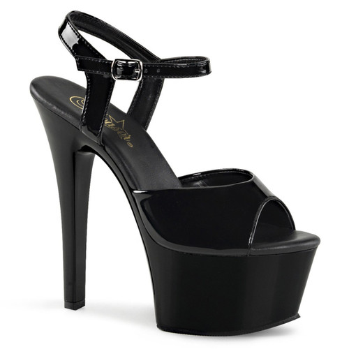 Pleaser | Aspire-609, 6 Inch Vegan Ankle Strap Sandal